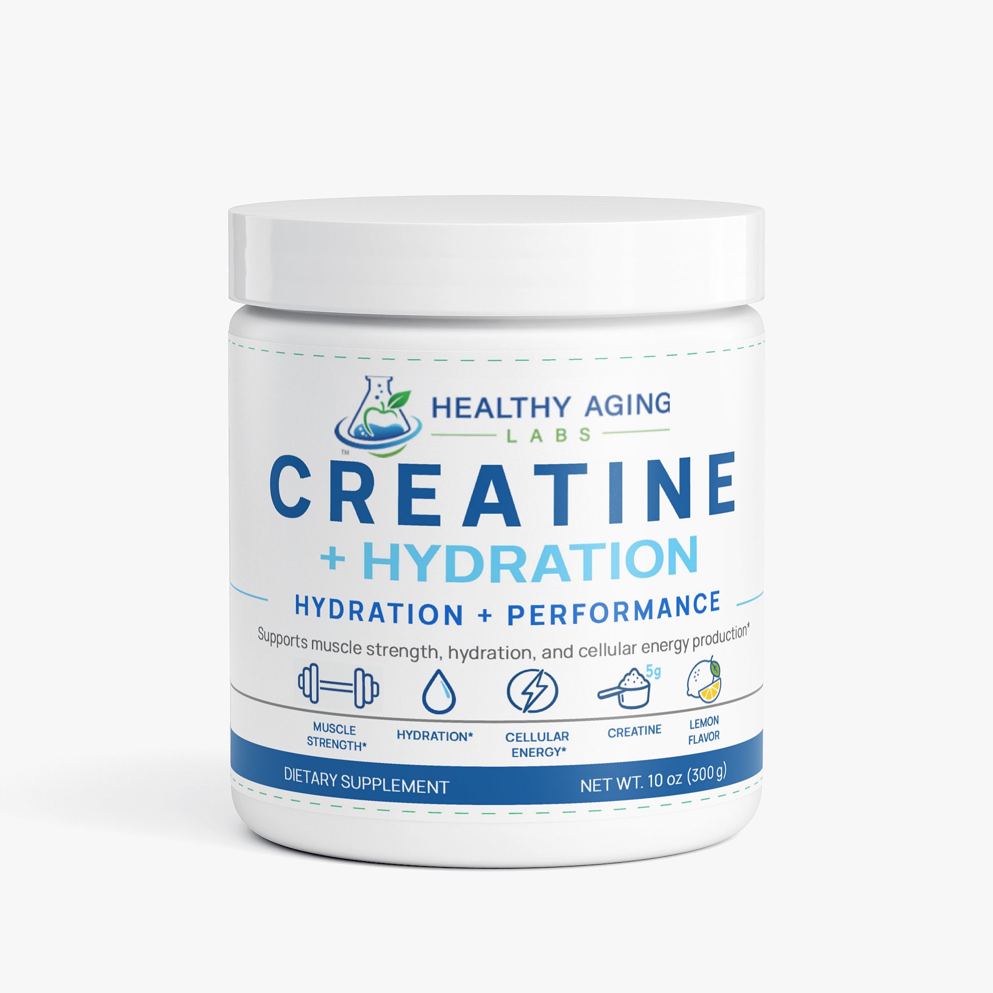 Creatine Monohydrate 5g + Electrolytes – Hydration Powder, 300g | Healthy Aging Labs