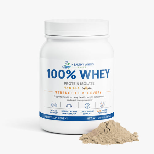 100% Whey Protein Isolate – Vanilla, 22g Protein, 805g | Healthy Aging Labs