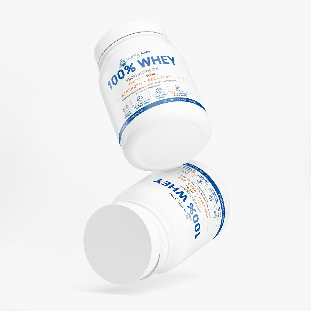 100% Whey Protein Isolate – Vanilla, 22g Protein, 805g | Healthy Aging Labs