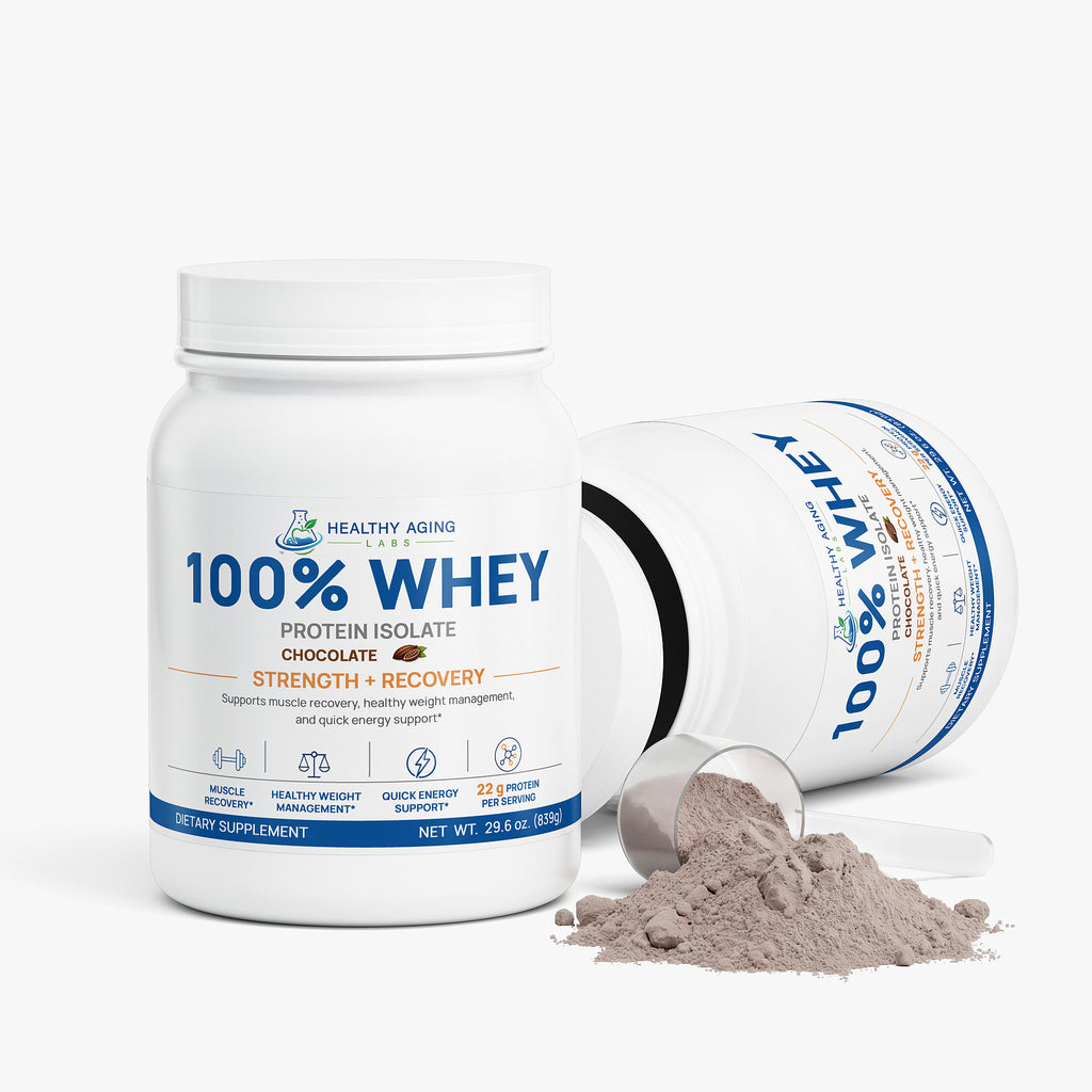 100% Whey Protein Isolate – Chocolate, 22g Protein, 839g | Healthy Aging Labs
