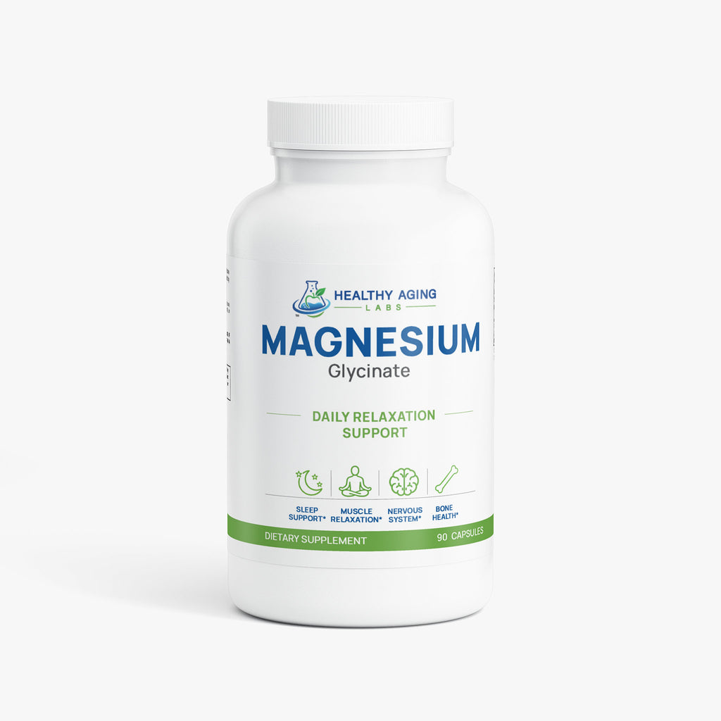 Magnesium Glycinate 275mg – Sleep, Muscle & Stress Support, 90 Capsules | Healthy Aging Labs
