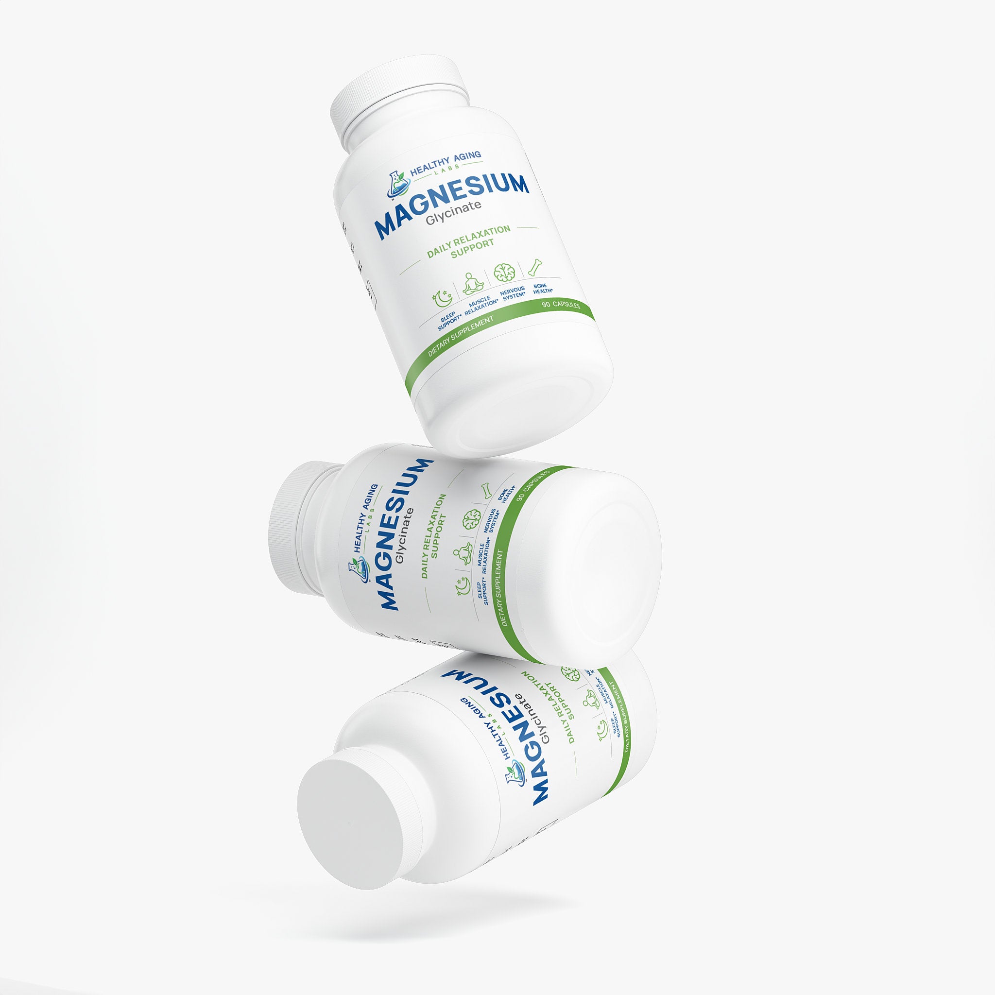 Magnesium Glycinate 275mg – Sleep, Muscle & Stress Support, 90 Capsules | Healthy Aging Labs