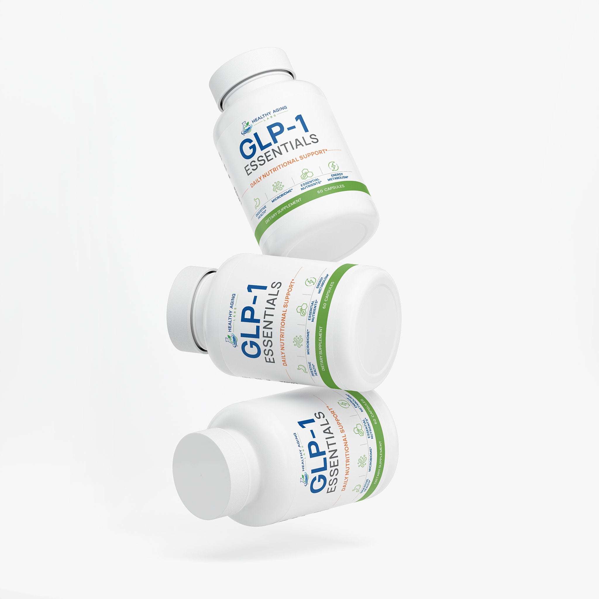 GLP-1 Essentials – Digestive Enzymes, Probiotics & B Vitamins, 60 Capsules | Healthy Aging Labs
